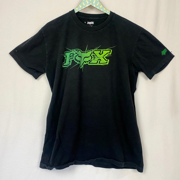 Fox Other - Vintage Fox Racing Shirt Mens Large Black Head Spell Out Logo Graphic Motocross